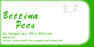 bettina pecs business card
